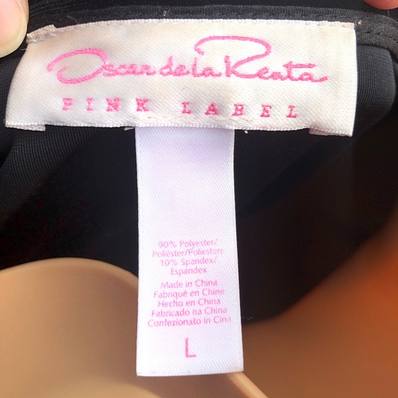 Oscar de la Renta Robe Black Velvet Ruffle Neck - Picture 6 of 7